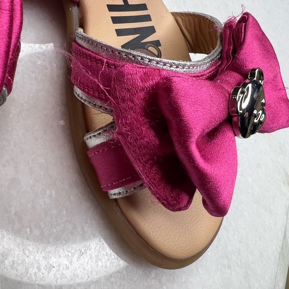 MOSCHINO TODDLER SUMMER SANDAL PINK BOW SZ EU 26/ US 9.5 GIRLS - Picture 5 of 5